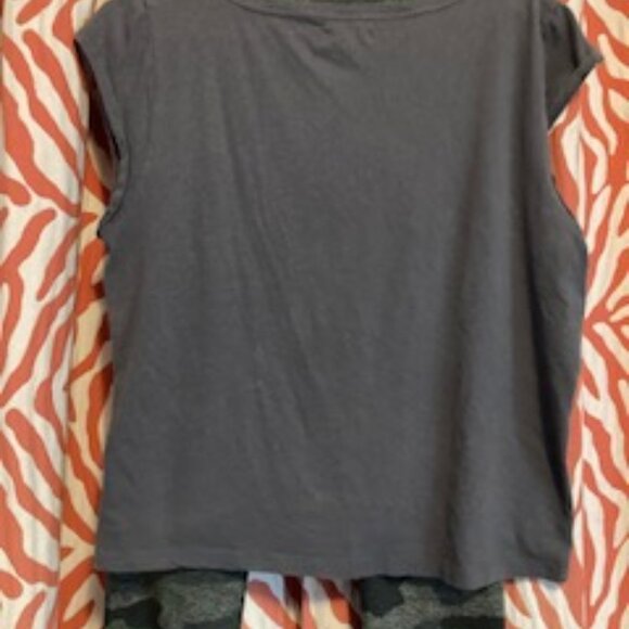 "Manana" Tee, Slub Style, Dark Gray, 100% cotton, by Madewell, Women's size XL - Picture 5 of 7